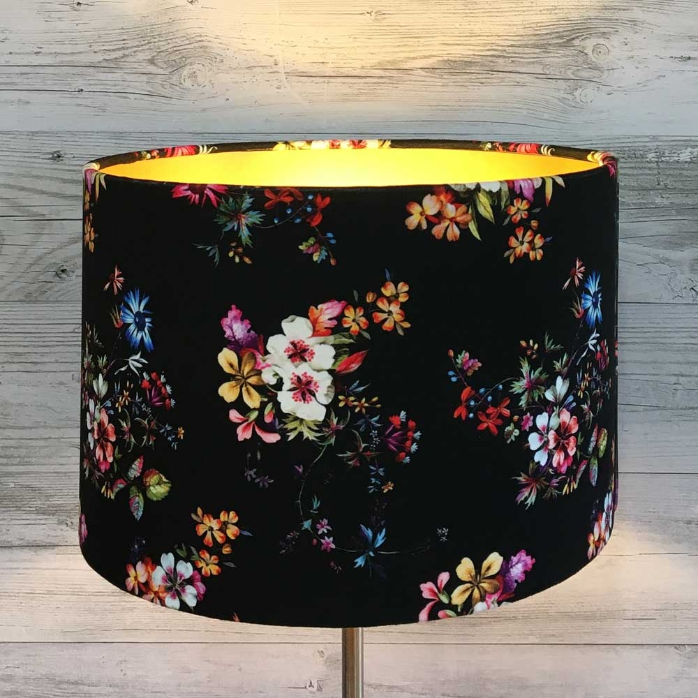 Floral Lampshade Gold